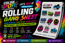 Load image into Gallery viewer, ColorPop Rolling Gang Sheet – Build It Once, Print It Fast 🔥